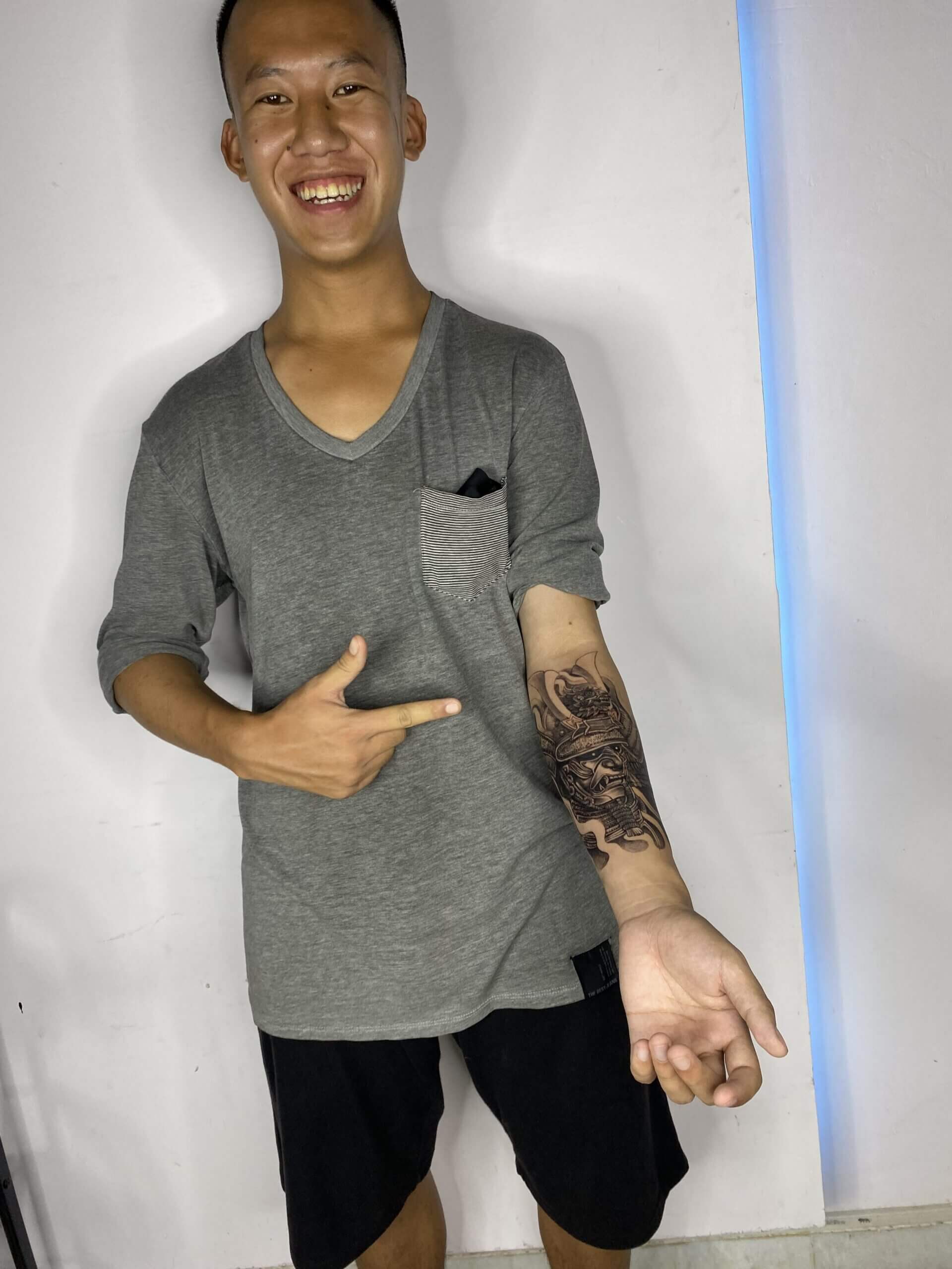 Happy client at Apex Tattooz