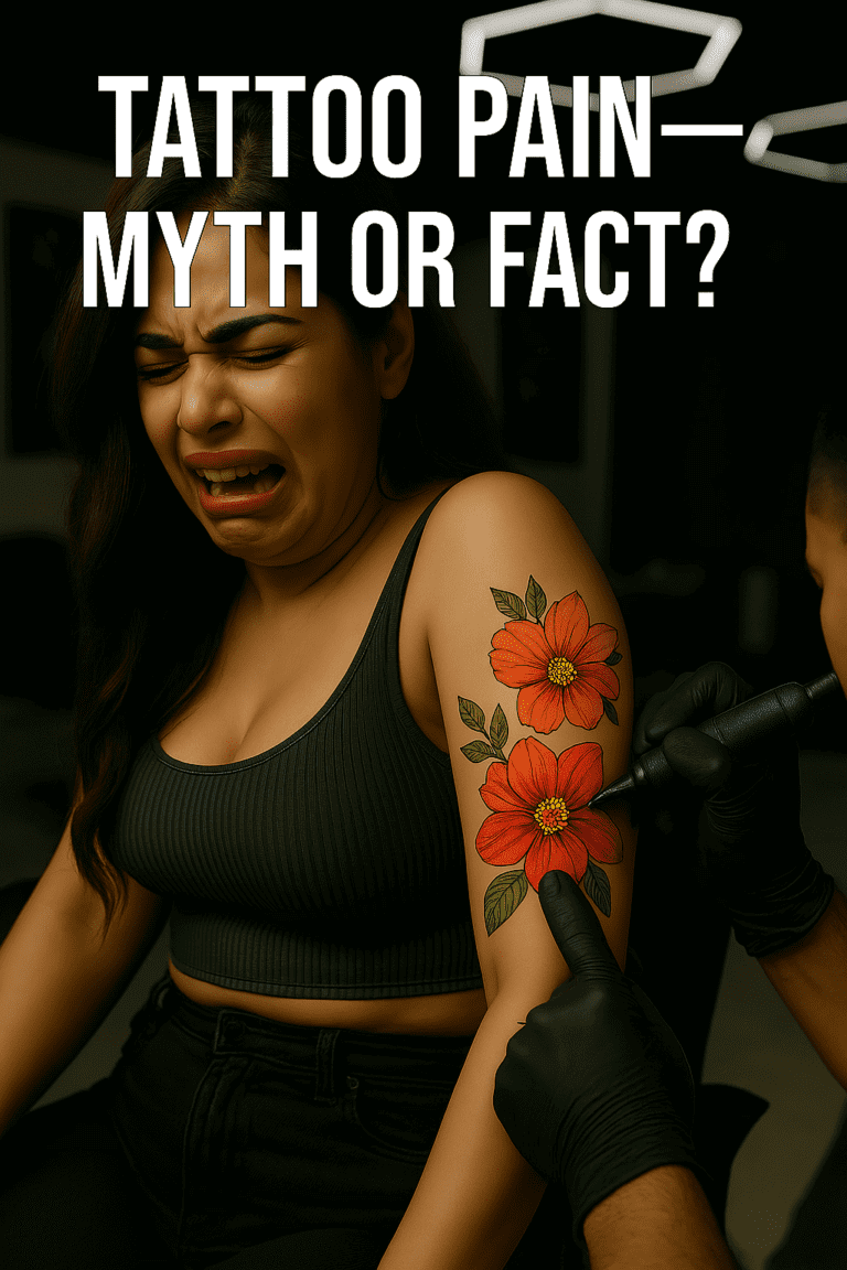 Tattoo pain myth or fact illustration