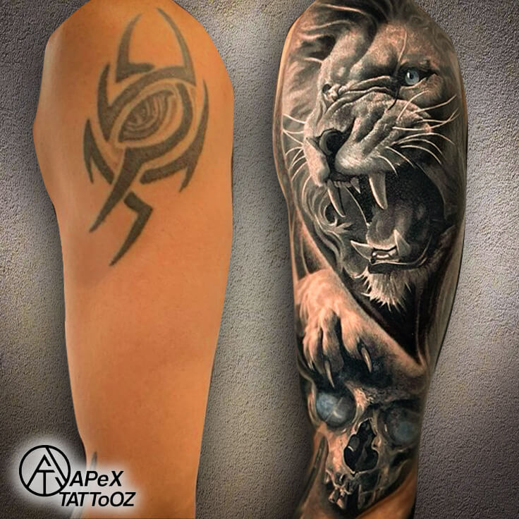 Tattoo correction by Apex Tattooz