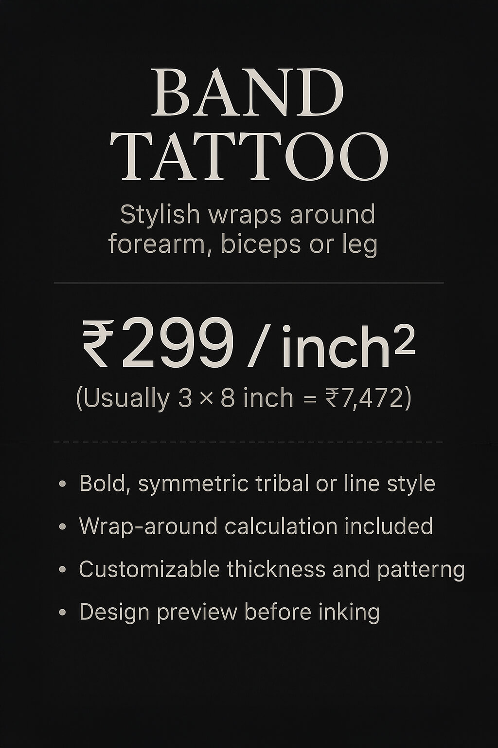 Script Tattoo Price in Delhi
