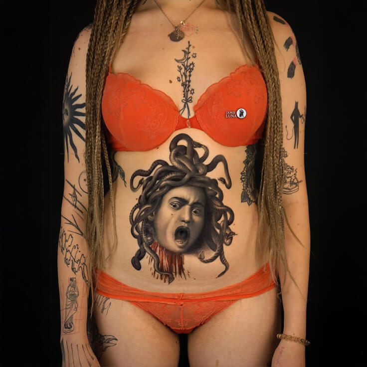 Realistic eye tattoo by international artist in Delhi