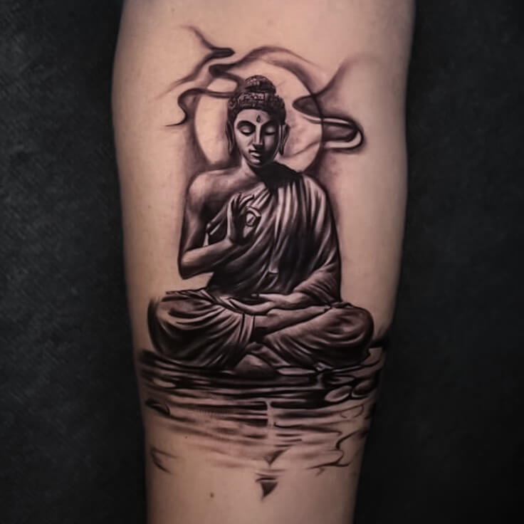 Buddha cover-up tattoo by Gautam Birla