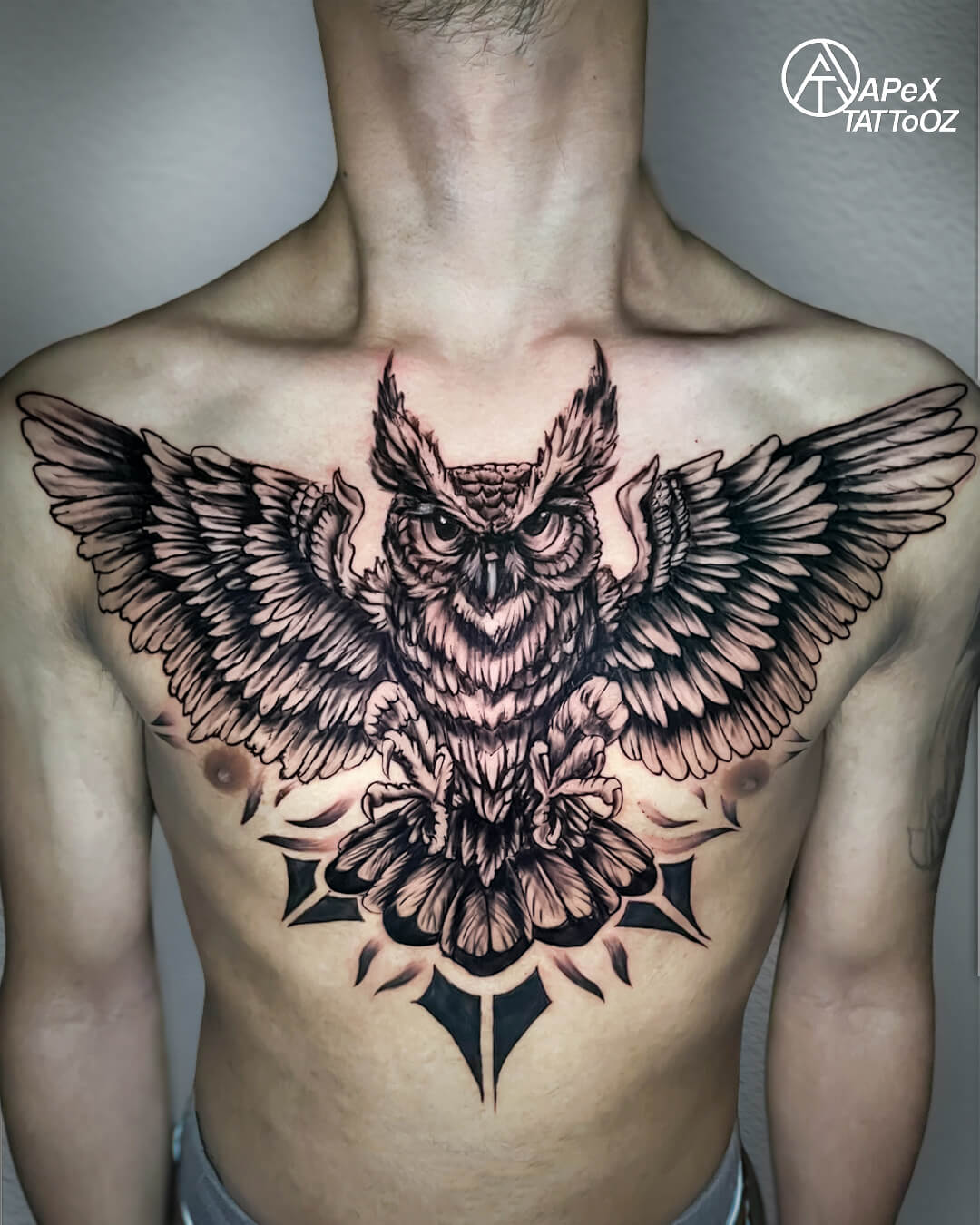 Nathan Shaiza's first tattoo at Apex Tattooz