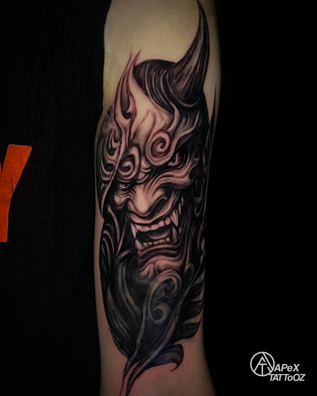 Lion portrait tattoo by Maddy, Delhi