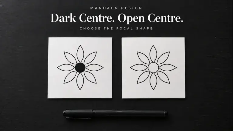 AI educational illustration comparing radial paper studies with solid black and open centres